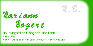 mariann bogert business card